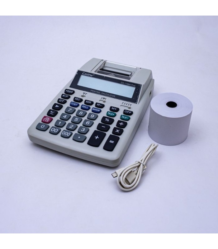 Calculadora empresarial con papel