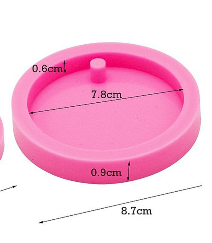 Molde de silicona colgante circular 8.8cm