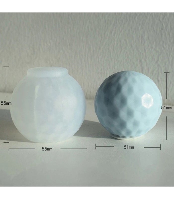 Molde de silicona esfera 5x5.5cm 2pc