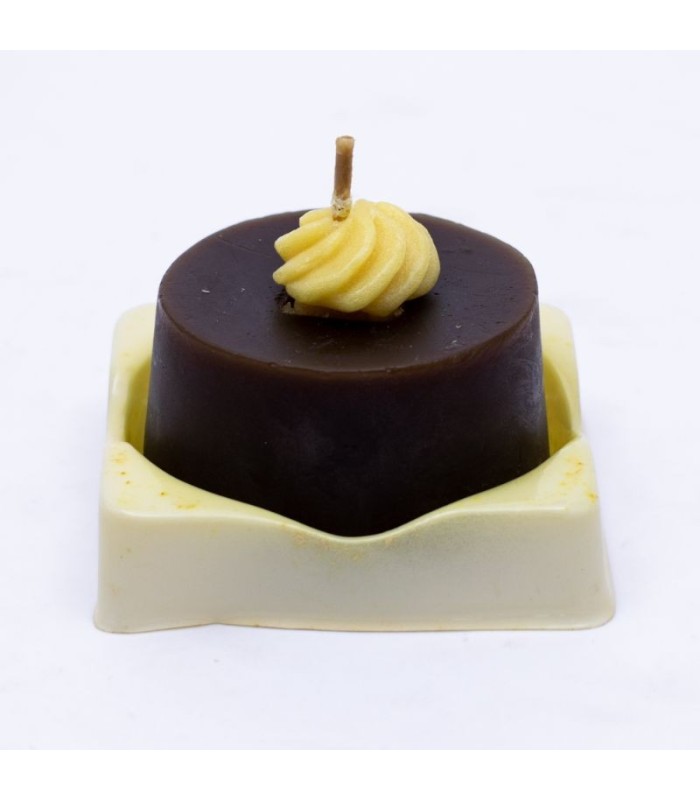 Vela aromática con diseños postre