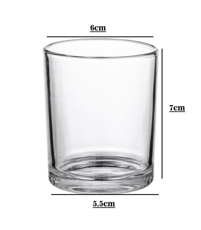 Frasco de vidrio cilindro 6x7cm 140ml