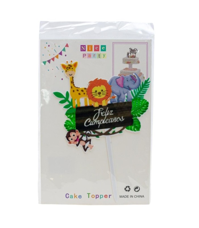 Topper para torta diseño de animales