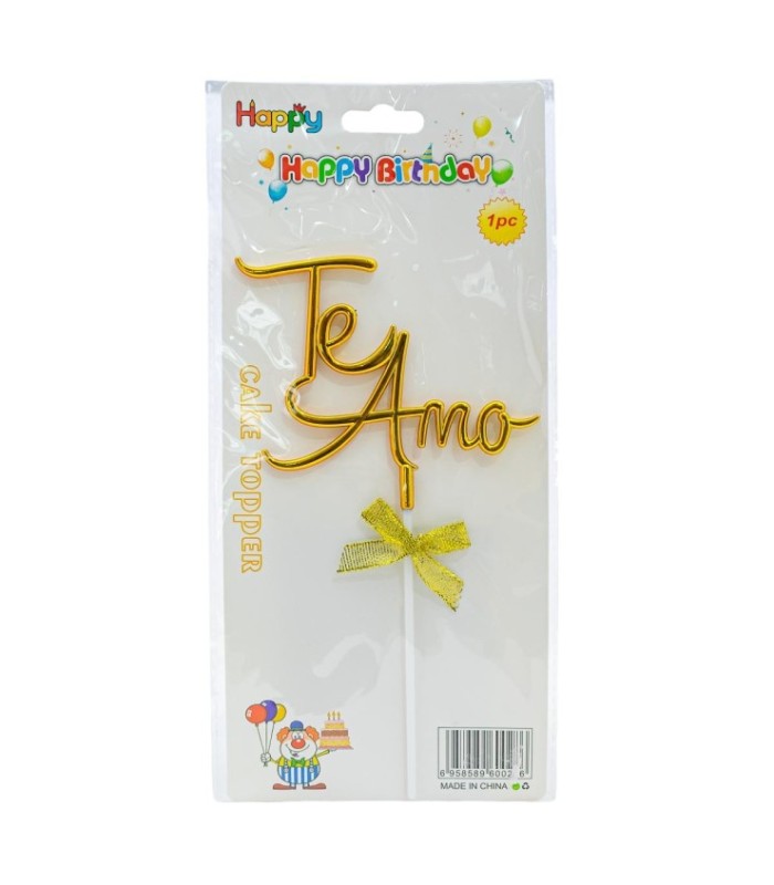 Topper de plástico TE AMO