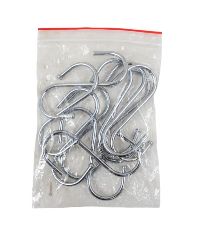 GANCHO METALICO TIPO S 10PC 7CM