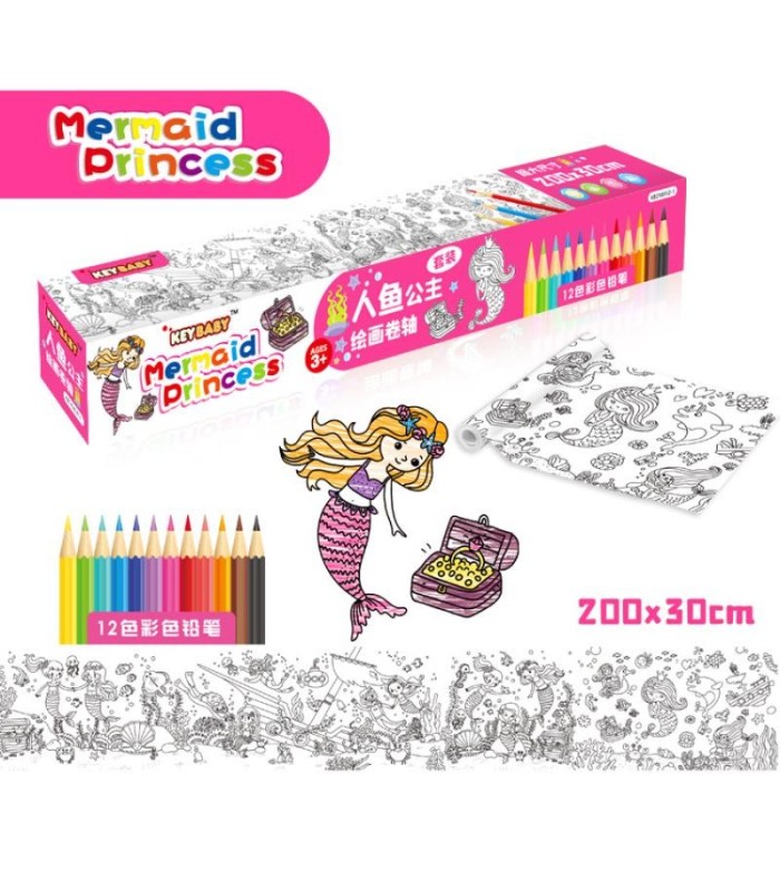 KIT ROLLO PARA PINTAR 200x30CM + 12COLOR