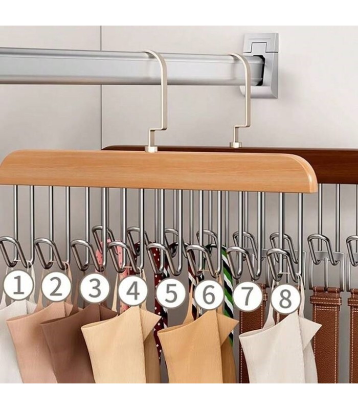 PERCHA CON 8 GANCHOS COLGADOR
