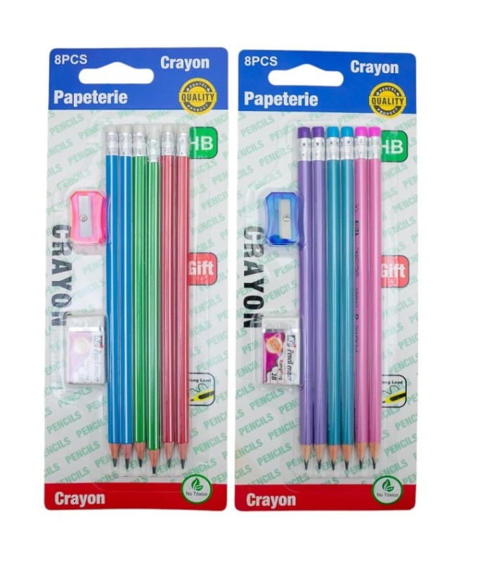 SET DE LAPIZ CON SACA PUNTA 8PC 70641