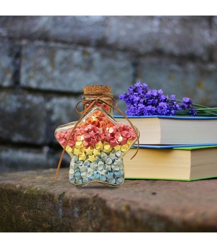 Frasco de vidrio Forma estrella 7.5x5.5cm