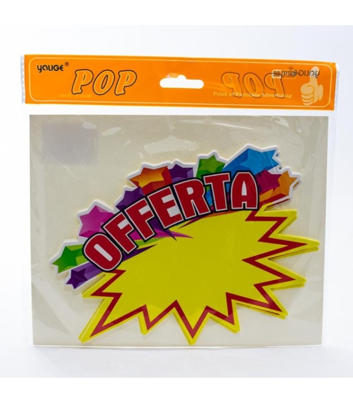 Cartel de oferta 10 piezas 22x18cm