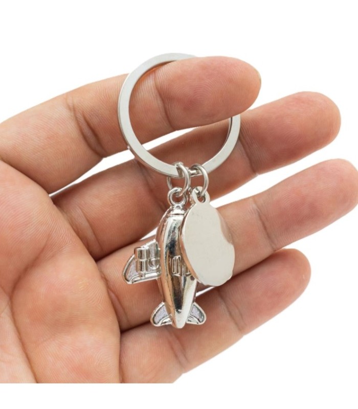 Llavero avión de metal