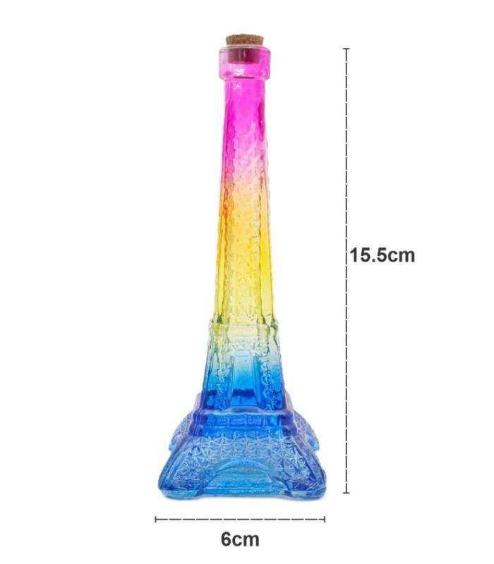 Botella de vidrio EIFFEL color para souvenirs
