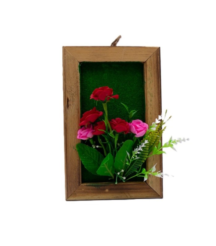 Cuadro de madera con flor