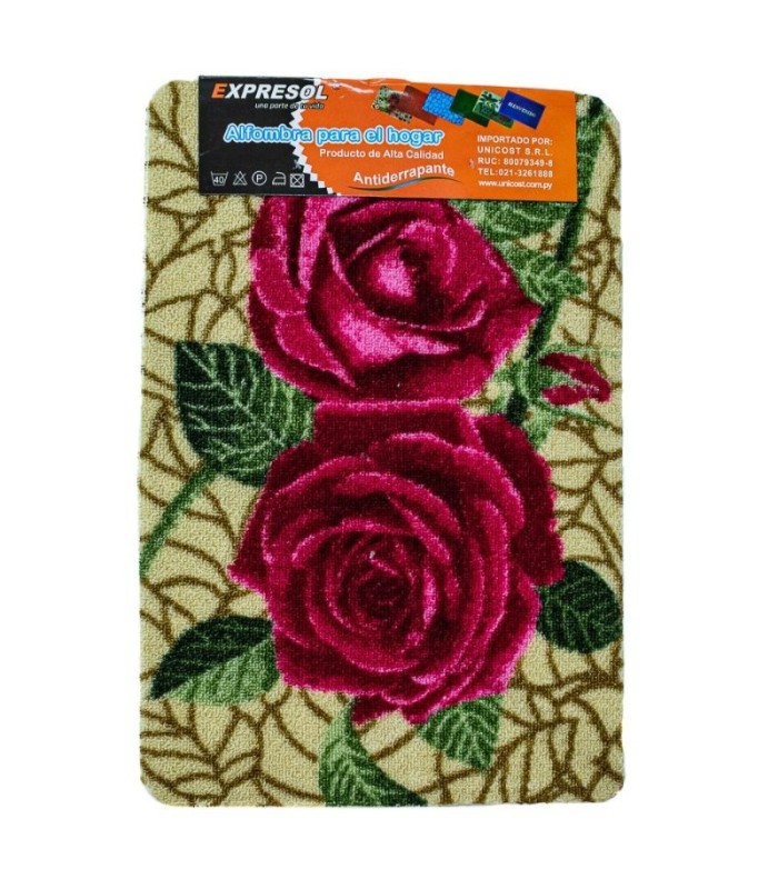 Alfombra con diseños de flor EXPRESOL 38x58Cm