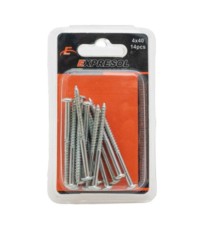 Paquete de clavo tornillo 4x40mm 14 piezas EXPRESO