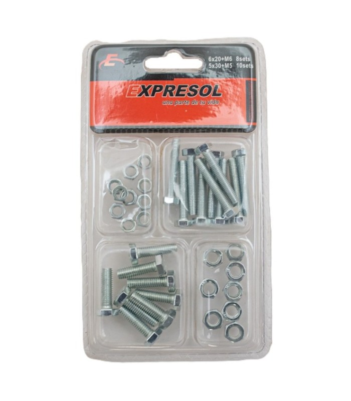 Paquete de tornillo mas tuerca EXPRESOL