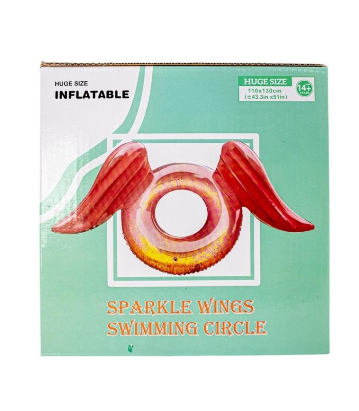 Salvavida forma de ala con purpurina 110x130cm