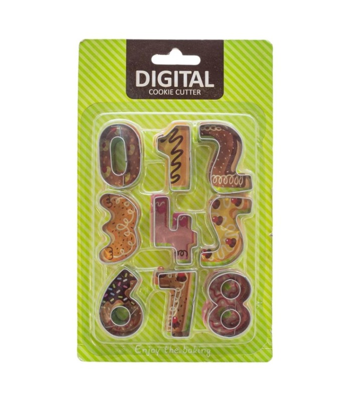 Molde de metal numero 9 piezas