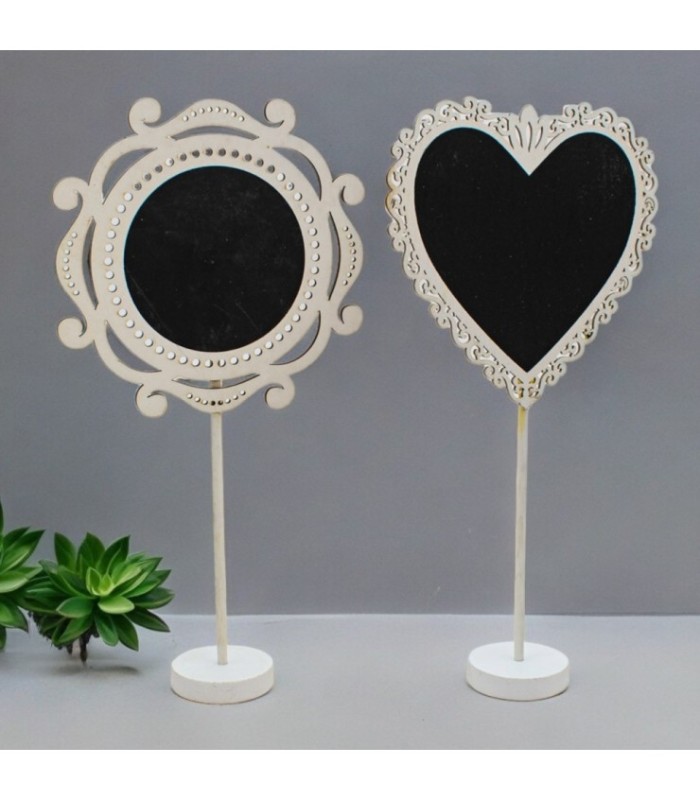 Mini pizarra de madera decorativa 29x15cm