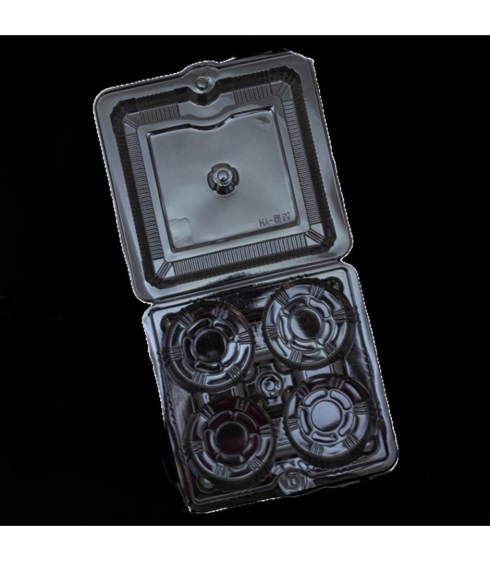 Caja de plástico 4 compartimiento 180mmx175mmx50mm