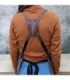 Delantal tela de jeans con bolsillo