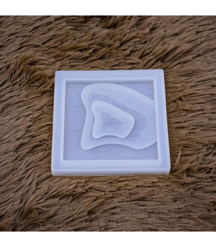 Molde de silicona posavaso diseño centro 95mm