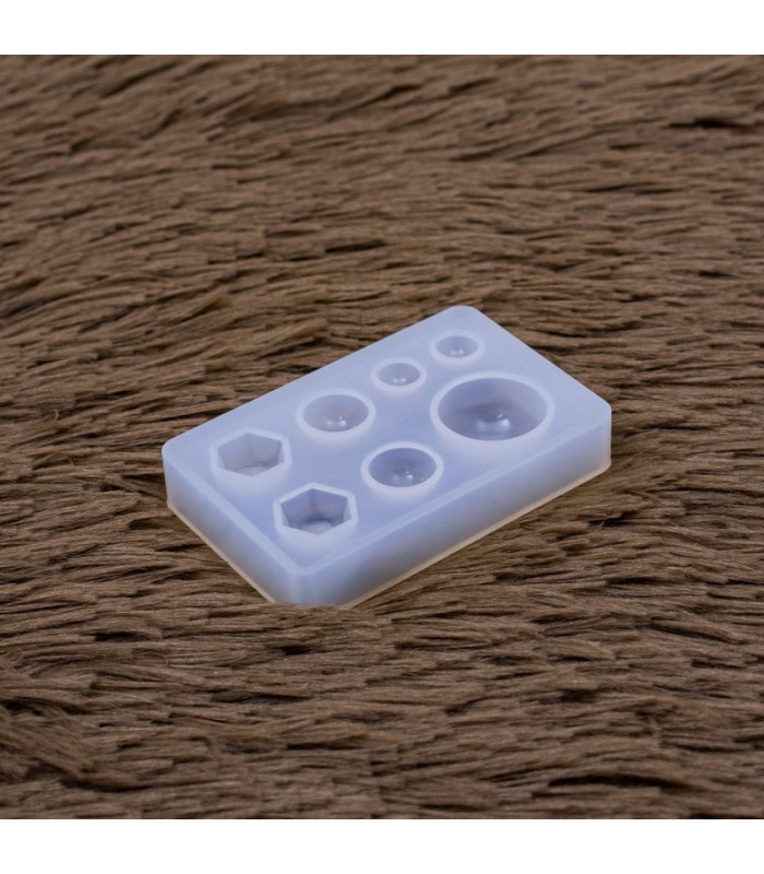 Molde de silicona gema 7 diseños 7x4.5cm