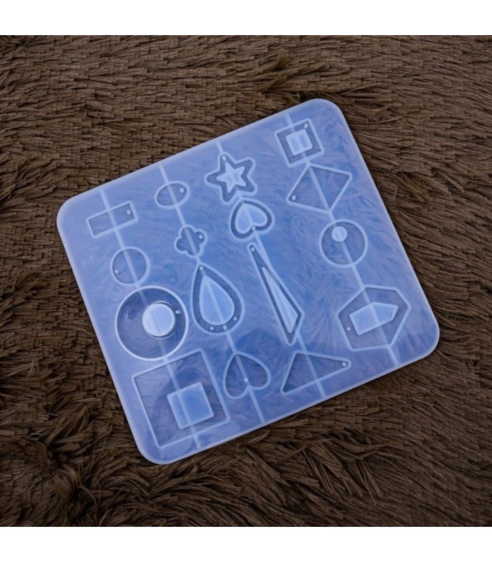 Molde de silicona 16 diseños de dije 177x160mm