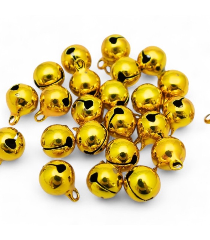 Campana de cobre dorado 10mm 50 piezas