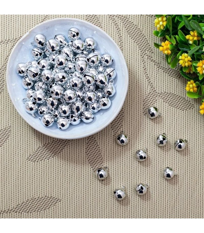 Campana de cobre plata 14mm 30 piezas