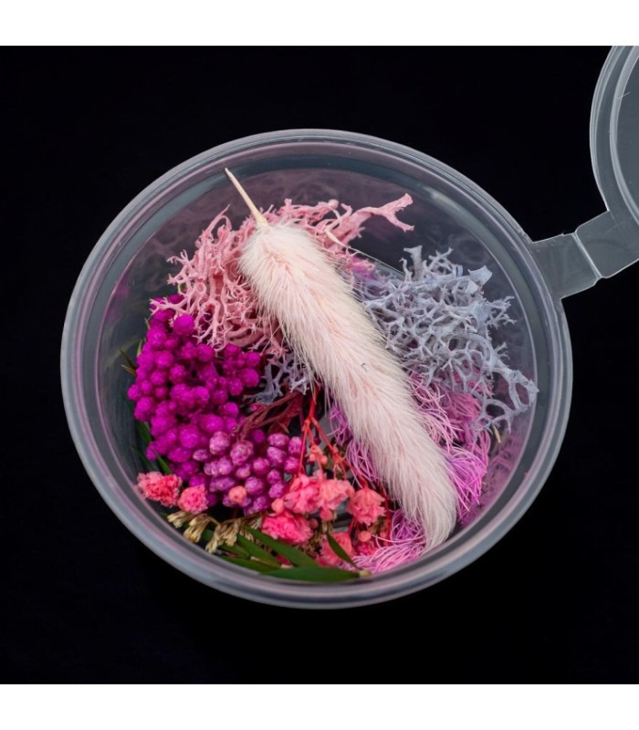 Flor seca mix en pote circular
