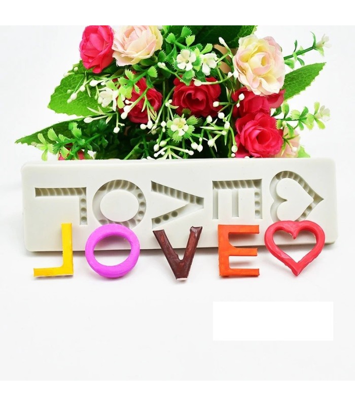 Molde de silicona diseño Love 16x4.7cm