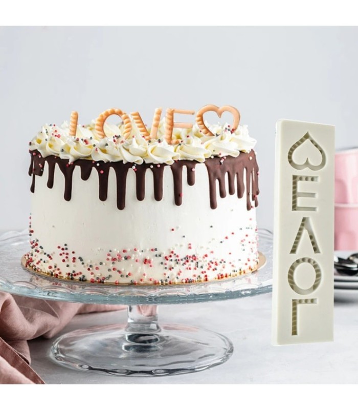 Molde de silicona diseño Love 16x4.7cm