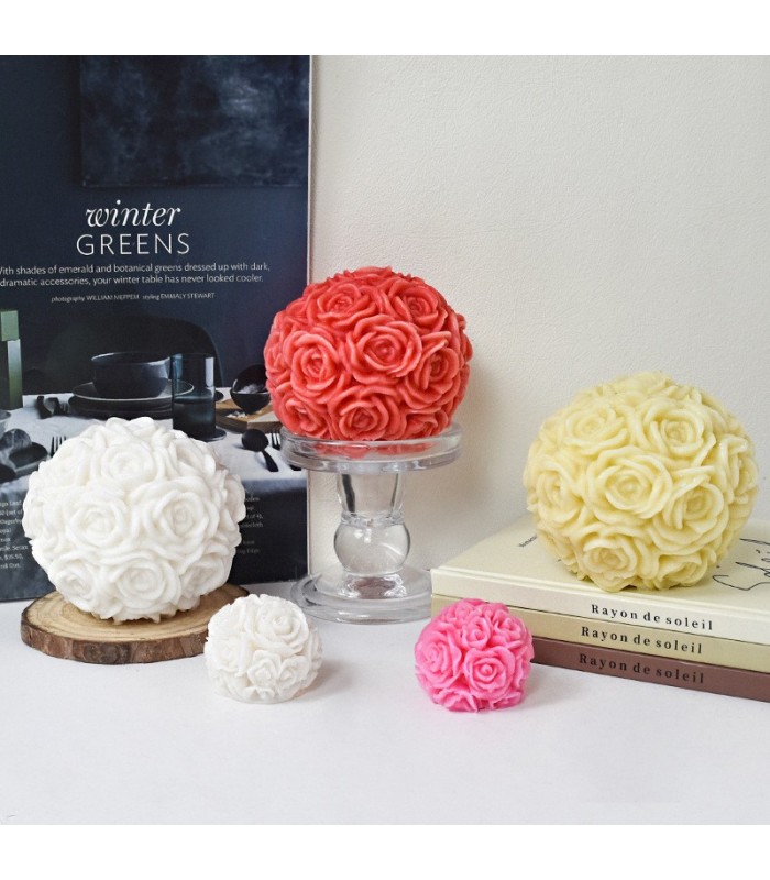 Molde de silicona esfera capullo de rosa 10.5x10cm