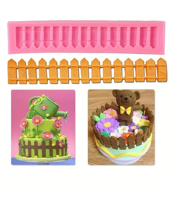 Molde se silicona para repostería diseño cercas  1
