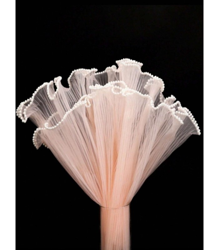 Malla para envolver ramo con perla 28cmx4.5cm