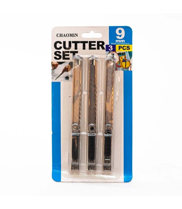 Trincheta de metal 3 piezas 9mm