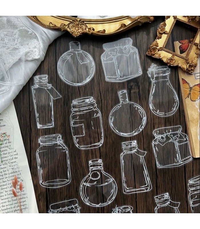 Sticker pet serie botella 30pc