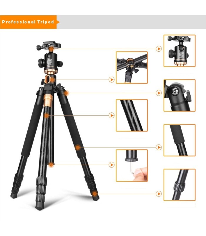 Tripode profesional de aluminio Q999H