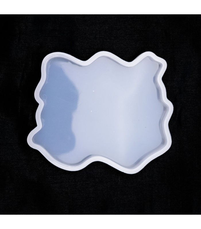 Molde de silicona posavaso borde irregular 9x7.3cm