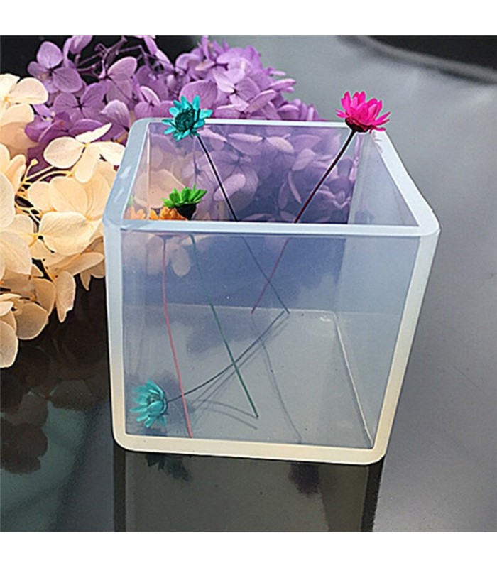 Molde de silicona transparente cubo 50x50x50mm