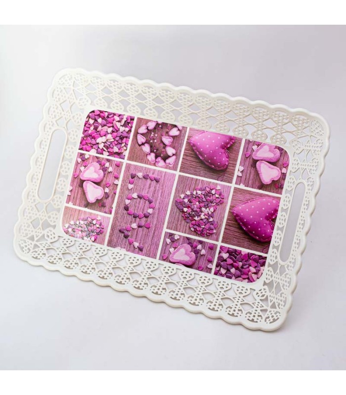 Bandeja rectangulo con diseños 45x32cm