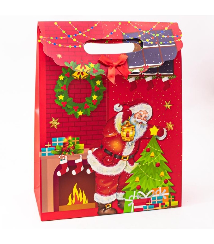 Bolsa de regalo navideño 38x29x14cm