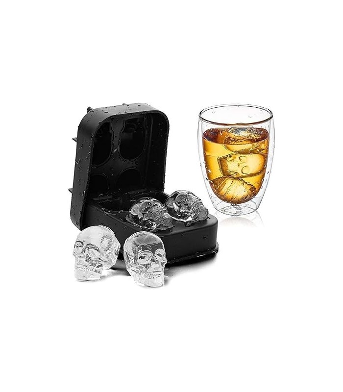 Molde de silicona para hielo calavera 11x7.5cm