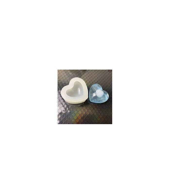 Molde de silicona corazon 3D 80x65x40mm