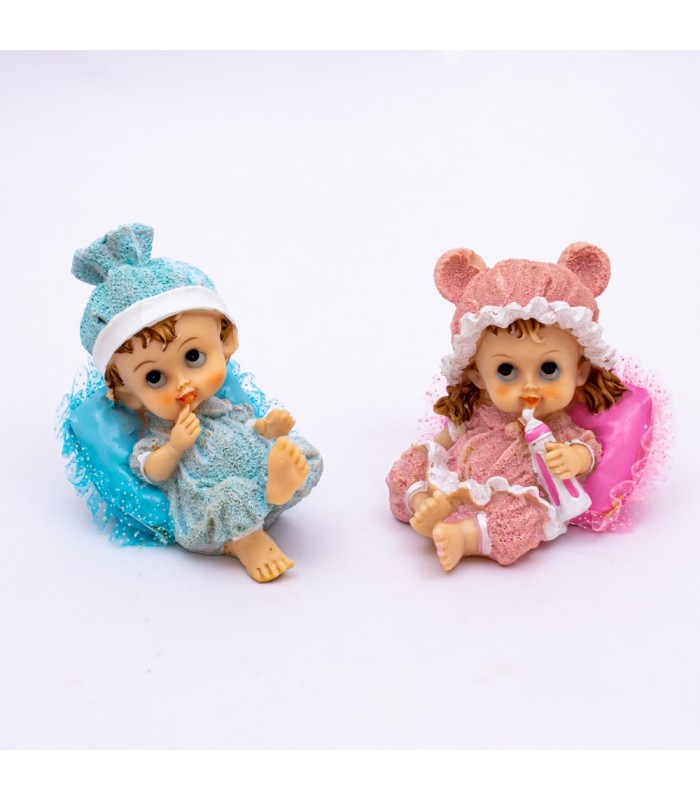 Chiche bebe sentado con almohada 10cm 1pc