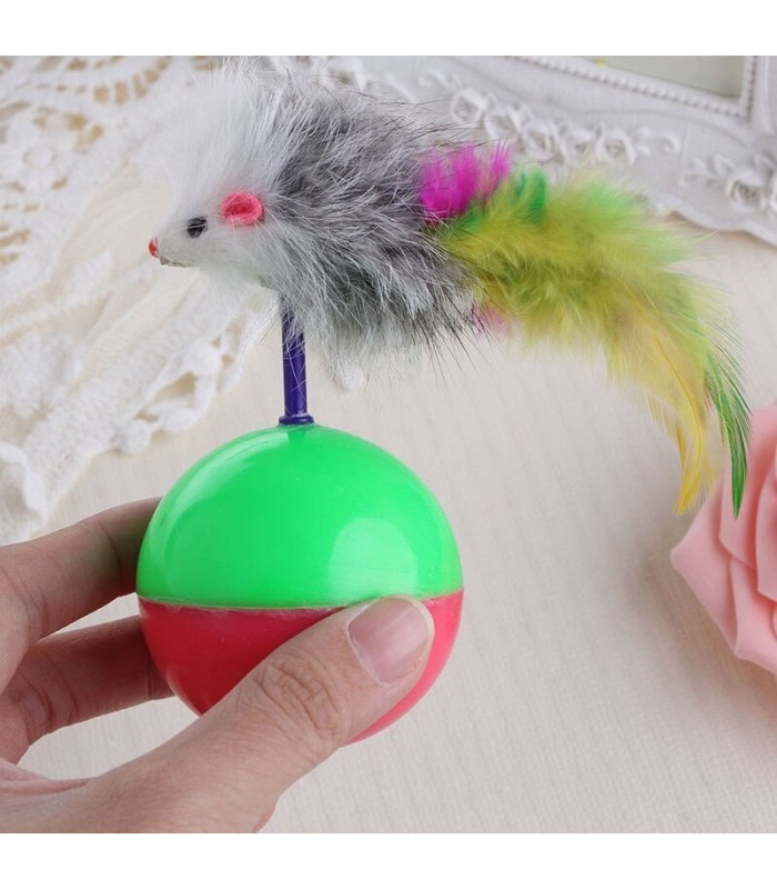 Juguete con peluche para gato