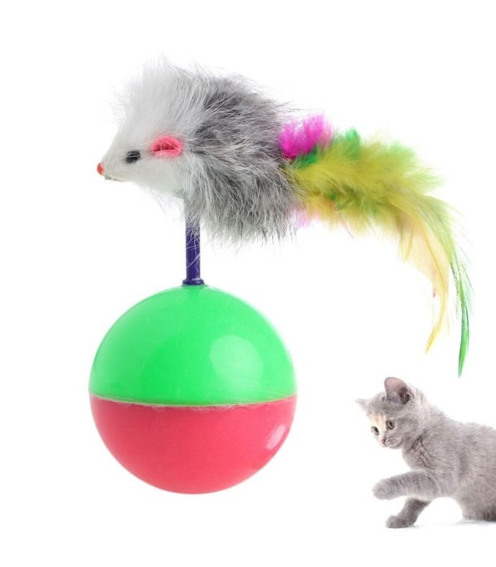 Juguete con peluche para gato