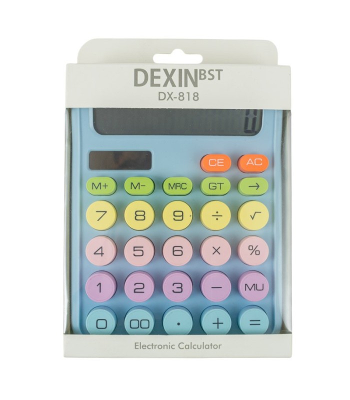 Calculadora de escritorio solar tono pastel