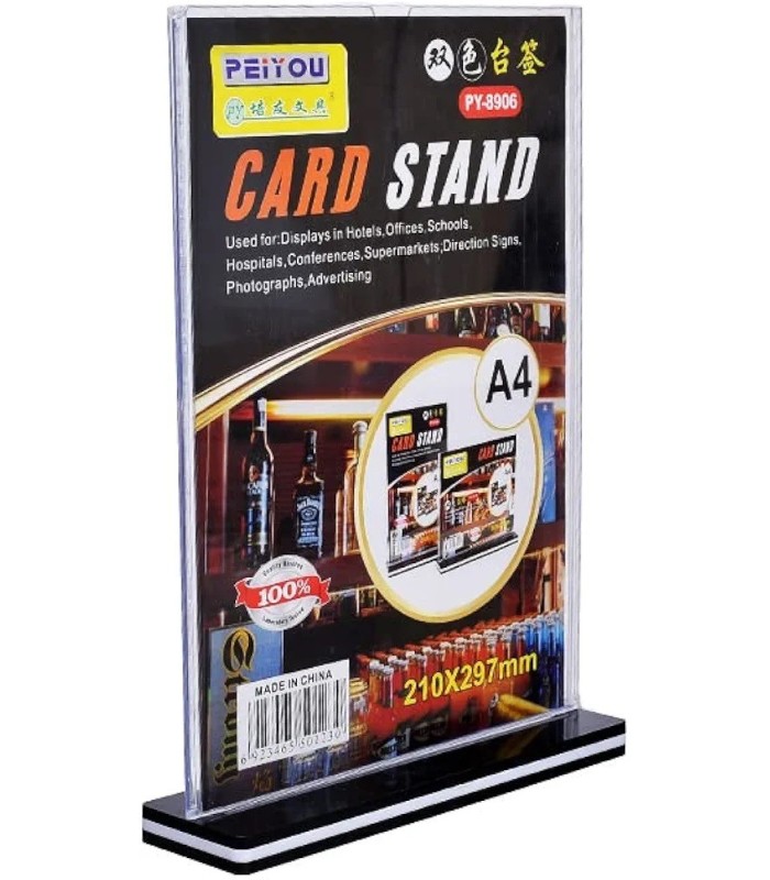 Porta cartel expositor con base A4 21x30cm