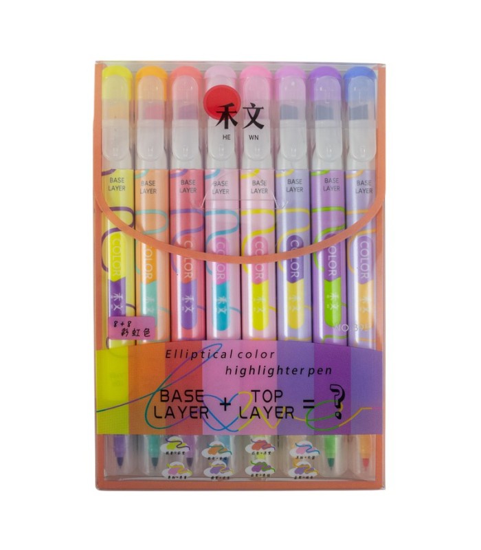 Resaltador tono pastel 8 piezas